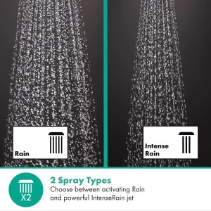 Dus cu doua tipuri de jet hansgrohe Vernis Blend, 100 mm, crom, EcoSmart - Img 5