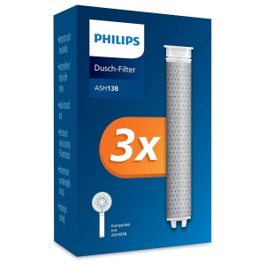 Dus cu filtrare Philips ASH1516CH, 3 filtre de inlocuire, alb, elimina clorul