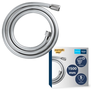 Dus cu furtun GROHE Vitalioflex 1,50m, crom, rezistent la presiune, flexibil