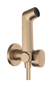 Dus cu mana hansgrohe Bidette S, EcoSmart, Brushed Bronze, 1,25 m
