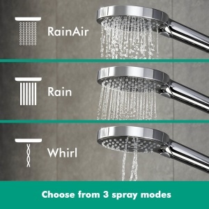 Dus cu mana hansgrohe Raindance Select S, 125 mm, 3 tipuri de jet, crom - Img 6