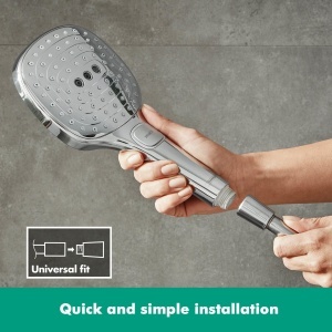 Dus cu trei tipuri de jet hansgrohe Raindance Select E, 120 mm, crom, EcoSmart - Img 5