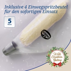 Duza decorativa Dr Oetker Schneeflocke otel inoxidabil set 5 piese - Img 5