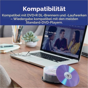 DVD Verbatim 97693 Double Layer 8.5 GB, 240 min, 8x, Alb, 50 buc in Cakebox - Img 4