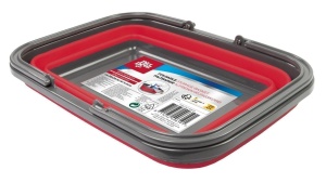 Eimer pliabil Dirt Devil 17 litri, rosugri, 38 x 28,5 x 164,5 cm