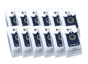 Electrolux E201SM s-bag Dust Bags Classic Long Performance (Megapack, 12 saci de aspirator pentru putere de aspirare permanent ridicata, filtrare optima, inchidere igiena, putere de aspiratie cu 60% mai mare, alb) - Img 2