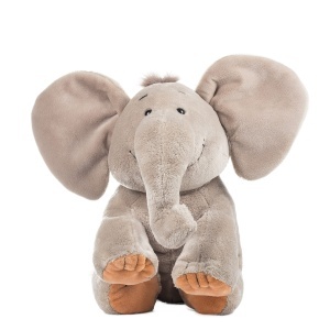 Elefant de Plus Schaffer 4233, 30 cm, Gri, Moale si Jucaus