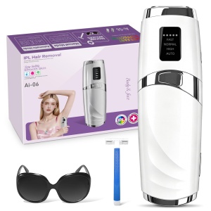 Epilator IPL Mulbijeo, 999.999 impulsuri, 21J, racire integrata