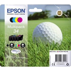 Epson Multipack DURABrite 34 Tinte Originale 4 Culori WF-3720DWFWF-3725DWF
