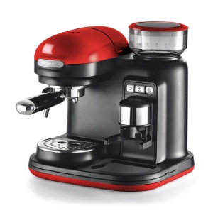 Espressor Ariete Moderna 15 Bar 1080W RosuNegru cu Rasnita Integrata