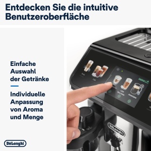 Espressor automat DeLonghi Eletta Explore ECAM45267G 50 bauturi LatteCrema Cold Brew Touchscreen Gri inchis - Img 7