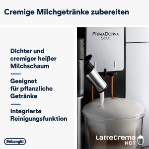 Espressor automat DeLonghi PrimaDonna Soul ECAM61255SB 18 bauturi sistem LatteCrema argintiu-negru - Img 3