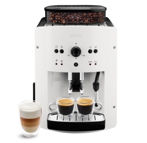 Espressor automat Krups Arabica Picto EA810570 Compact Alb Cu functie de spumare lapte