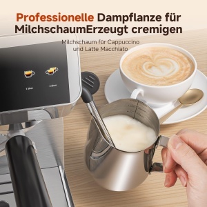 Espressor cafea AMZCHEF cu rasnita integrata, 20 Bar, inox - Img 7