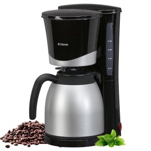Espressor cafea Bomann KA 168, 1 L, 870 W, pentru 8-10 cesti, negru