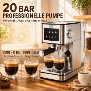 Espressor cafea Camry CR 4389, 7 in 1, 20 bar, 1.7L - Img 3