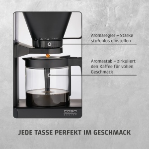 Espressor cafea Caso Aroma Sense, 1.25L, Filtru permanent din otel inoxidabil - Img 6
