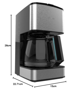 Espressor cafea Cecotec Coffee 56 Drop, 6 cesti, 650 W, 0.8 litri, finisaj inox - Img 8