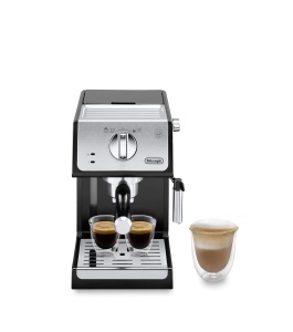 Espressor cafea DeLonghi ECP 33.21.BK, 15 bar, negru, cu sistem manual de spumare