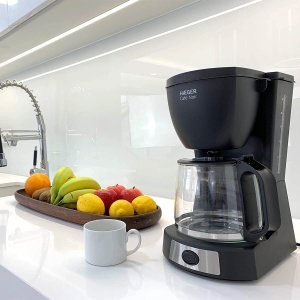 Espressor cafea HAEGER CAFE Noir, 12 cesti, 680 W, cu functie anti-tropire - Img 3