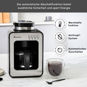 Espressor cafea Karaca Grindmaestro, 0,56L, 600W, Inox - Img 5