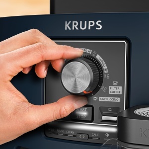 Espressor cafea Krups Harmony Milk EA5094E0, 5 specialitati, compact, albastru - Img 3