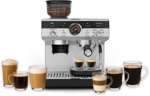 Espressor cafea Krups Precision XP801T10, manual, cu mojar, 30 setari de macinare
