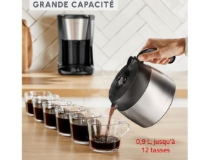 Espressor cafea Moulinex Subito FT5S2DE0, 0.9 l, 12 cesti, cu termos - Img 4