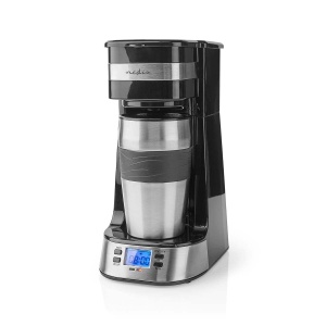 Espressor cafea NEDIS - 0.4 l - Timer - NegruSilver - Img 5