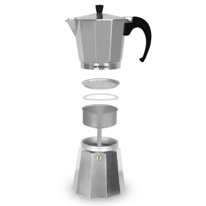 Espressor cafea Orbegozo KF 300, capacitate 3 cesti, din aluminiu - Img 3