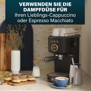 Espressor cafea Princess 1100W, 20-bar, 1.2L, cu functie de incalzire a cescutelor - Img 6