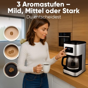 Espressor cafea ProfiCook PC KA 1299, 12-14 cesti, 900W, inox - Img 3