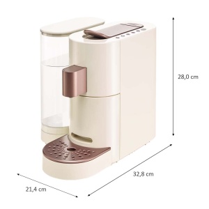Espressor capsule K-Fee Twins II, rezervor 2.3L, 19 bari, Beige-Bronze - Img 2