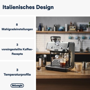 Espressor manual DeLonghi La Specialista Arte EC9155MB 15 Bar 8 trepte de macinare 17L NegruInox - Img 4