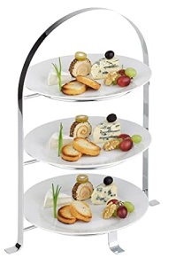 Etagera 3 Nivele APS din Metal Cromat pentru 3 Teli de max. 27 cm, Inaltime 43 cm - Img 2