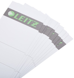 Etichete pentru dosare Leitz 80 mm, 10 bucati, gri, 57 x 190 mm - Img 2