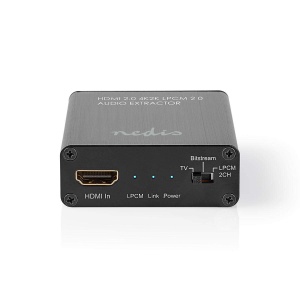 Extractor audio HDMI Nedis VEXT3470AT, 1x HDMI, Negru