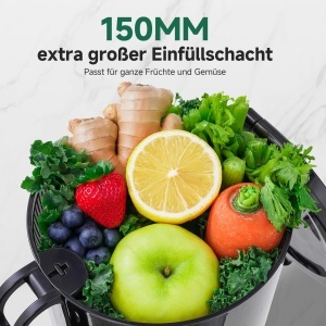 Extractor de suc AMZCHEF, 150 mm, motor 250 W, capacitate 2 litri - Img 2