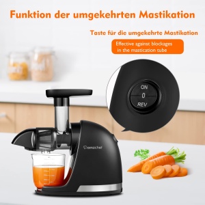 Extractor de suc AMZCHEF ZM1501, 4-in-1, negru, cu functie de revers - Img 8