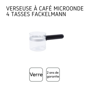 Fackelmann Cana de Sticla Speciala pentru Microunde Negru 4 Cesti - Img 4