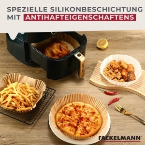 Fackelmann Hartie Air Fryer Rotunda 16x45 cm Antiaderenta Pachet 50 Bucati - Img 5