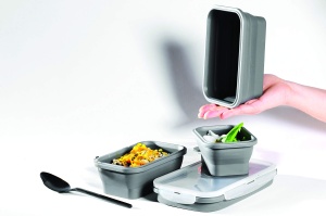 Fackelmann Lunchbox din Silikon 540ml Gri Compacta si Multifunctionala - Img 8
