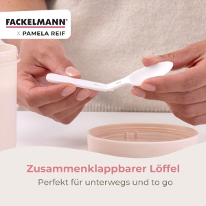 Fackelmann Lunchpot 500 ml Pastel Beige Rezistent la scurgeri Compatibil cu microunde - Img 7