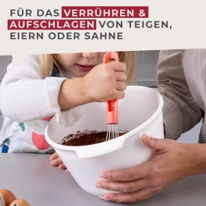 Fackelmann Schneebesen 20cm Roz Ergonomic Inox Spalare Usoara - Img 3