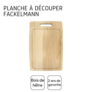 Fackelmann Schneidebrett Buche 44x30x2 cm Lemn de Fag cu Canal pentru Suc - Img 4