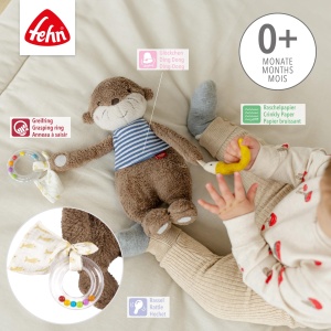 Fehn Activity-Otter - jucarie pentru abilitati motorii de agatat cu pandantive interesante pentru a prinde si a scoate sunete pentru bebelusi si copii mici de la 0+ luni - Img 3