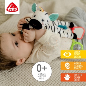 Fehn Bean Bag Zebra 049077 Jucarie Motorica pentru Bebelusi 0 luni - Img 2