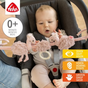 Fehn Kinderwagenkette Flamingo 042337 Jucarie Interactiva pentru Bebelusi 0 luni - Img 2