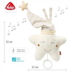 Fehn Music Box Baby Sleep Aid Star - Cutie muzicala cu jucarie detasabila pentru agatat - Melodie de ajutor pentru somn "Stii cate stele mici in picioare" - Jucarii pentru bebelusi si copii de la 0+ luni - Img 4