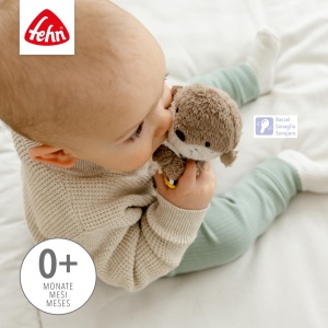 Fehn Stabgreifling Otter Theo 047073 Jucarie pentru Bebelusi cu Rassel si Quietsche - Img 4